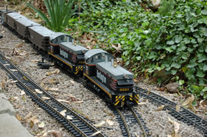 Somoa Siding with two NW2's pulling ballast cars